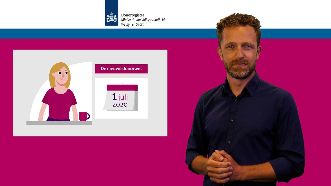 Afbeelding bij video: Het nieuwe Donorregister | Nederlandse Gebarentaal