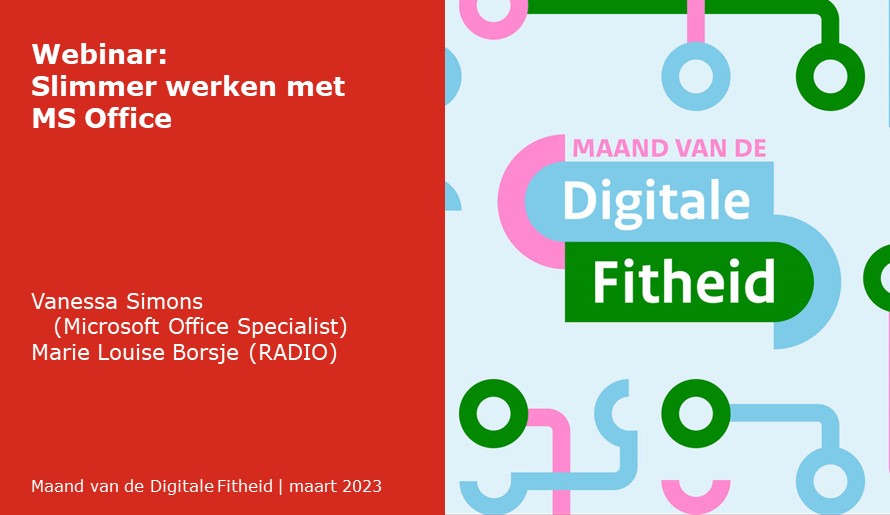 Afbeelding bij video: RADIO Webinar: Slimmer werken met MS Office