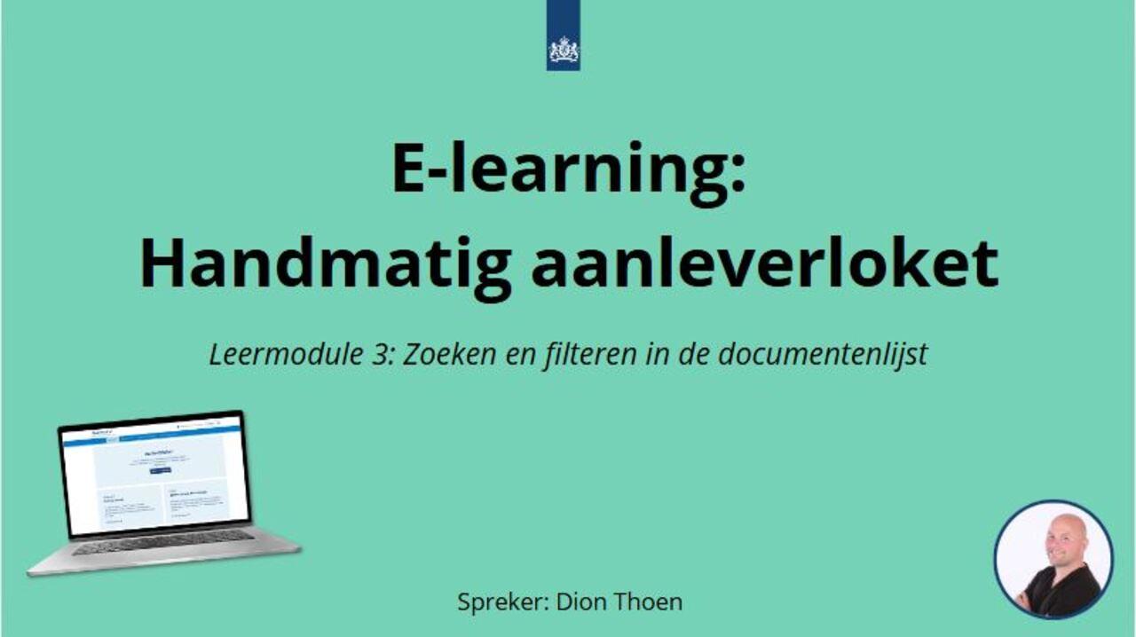 Afbeelding bij video: Leermodule 3 - Zoeken en filteren in de documentenlijst