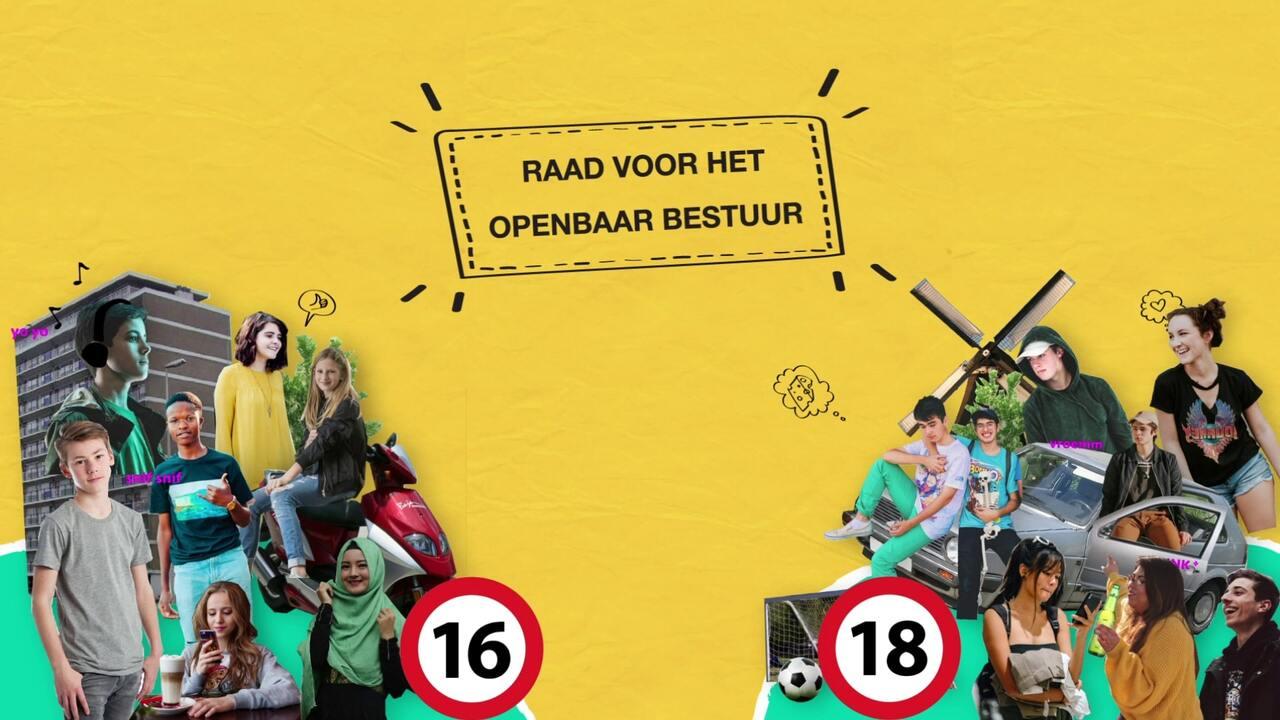 Afbeelding bij video: Animatiefilm over het onderzoek van de ROB over het wel of niet verlagen van de stemleeftijd van 18 naar 16 jaar