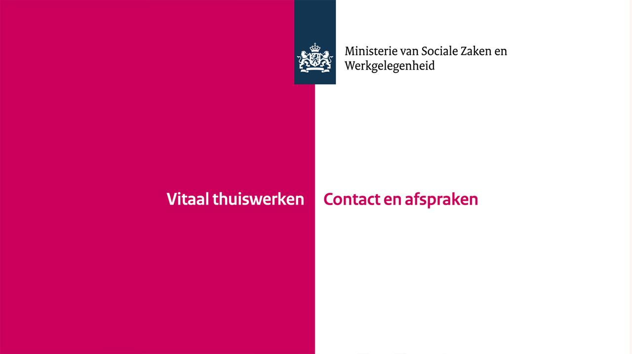 Afbeelding bij video: Vitaal Thuiswerken - Contact en Afspraken